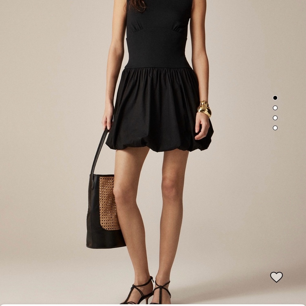 Beautiful JCrew Bubble hem mixture dress in black nwt